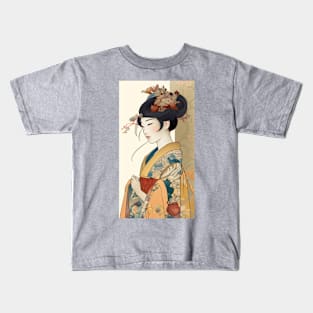 Japanese Lady in Kimono - No.3 Kids T-Shirt